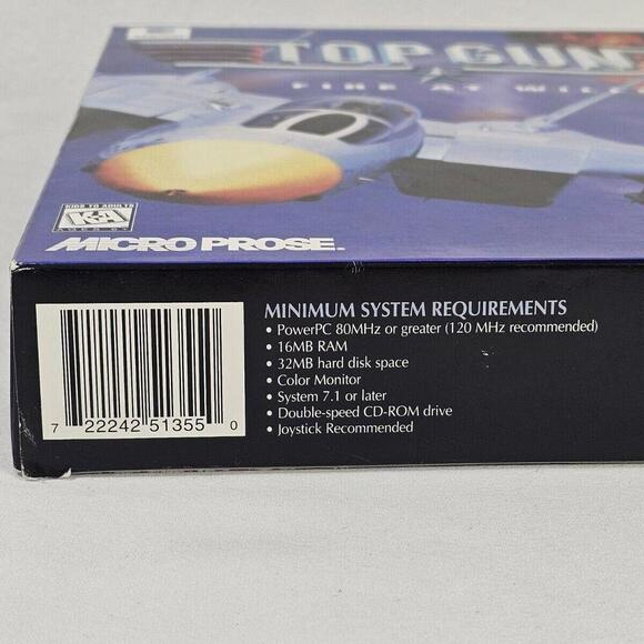 Top Gun Fire at Will Video Game, Original Box, Macintosh 1997 - Picture 6 of 8